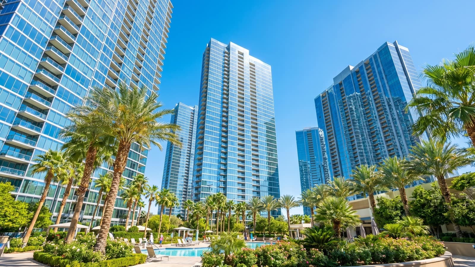 Panorama Towers luxury high-rise condominiums west of the Las Vegas Strip, ZIP 89158